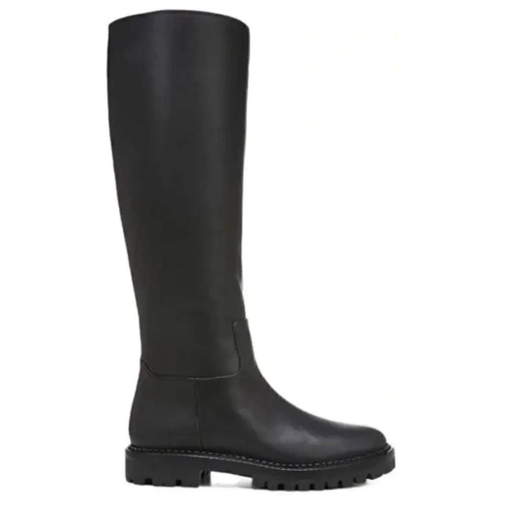Vince Women’s top grain leather knee high boot in black Sz 6M NIB